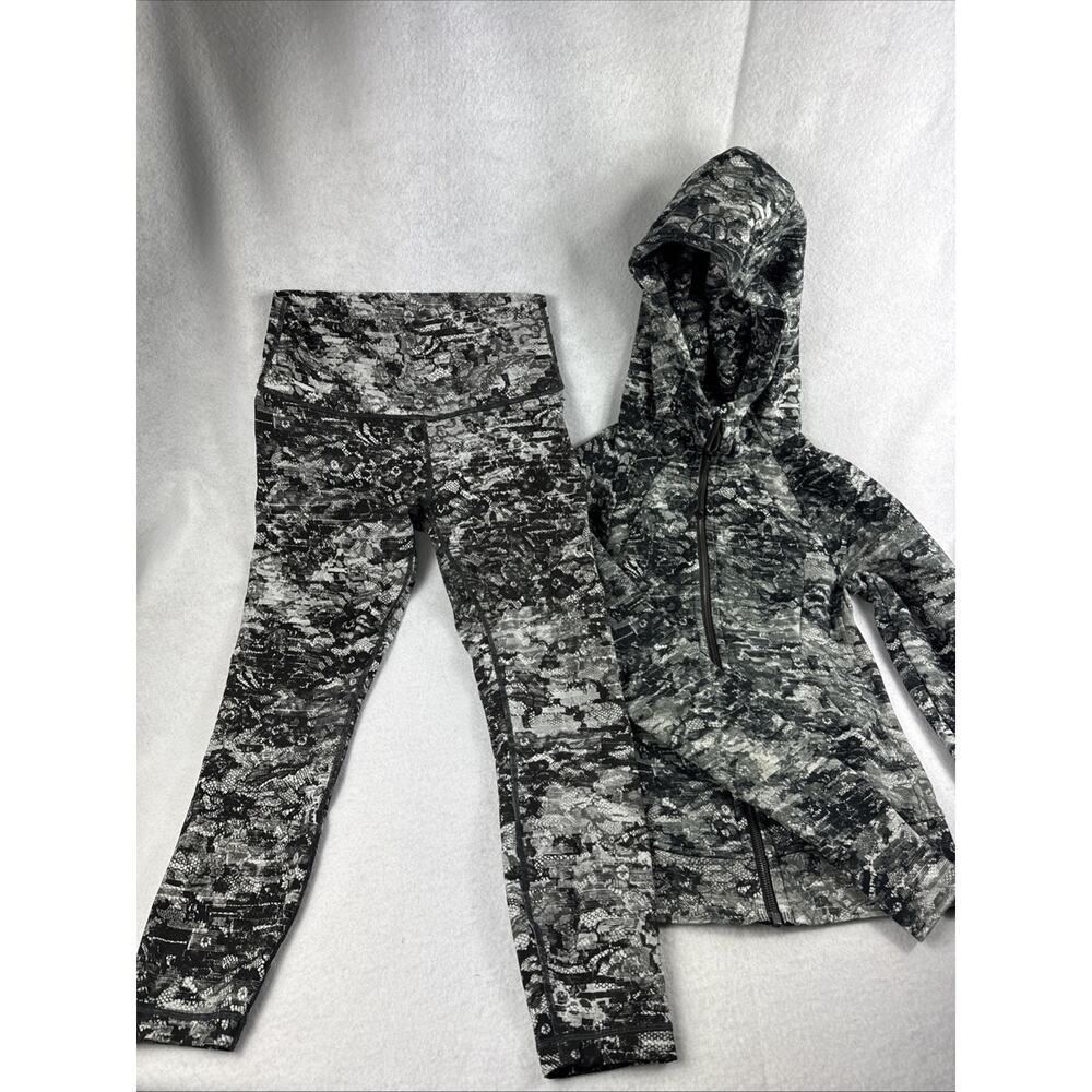 Lululemon Set - Scuba Hoodie and Wunder Under leggings Starlight Black